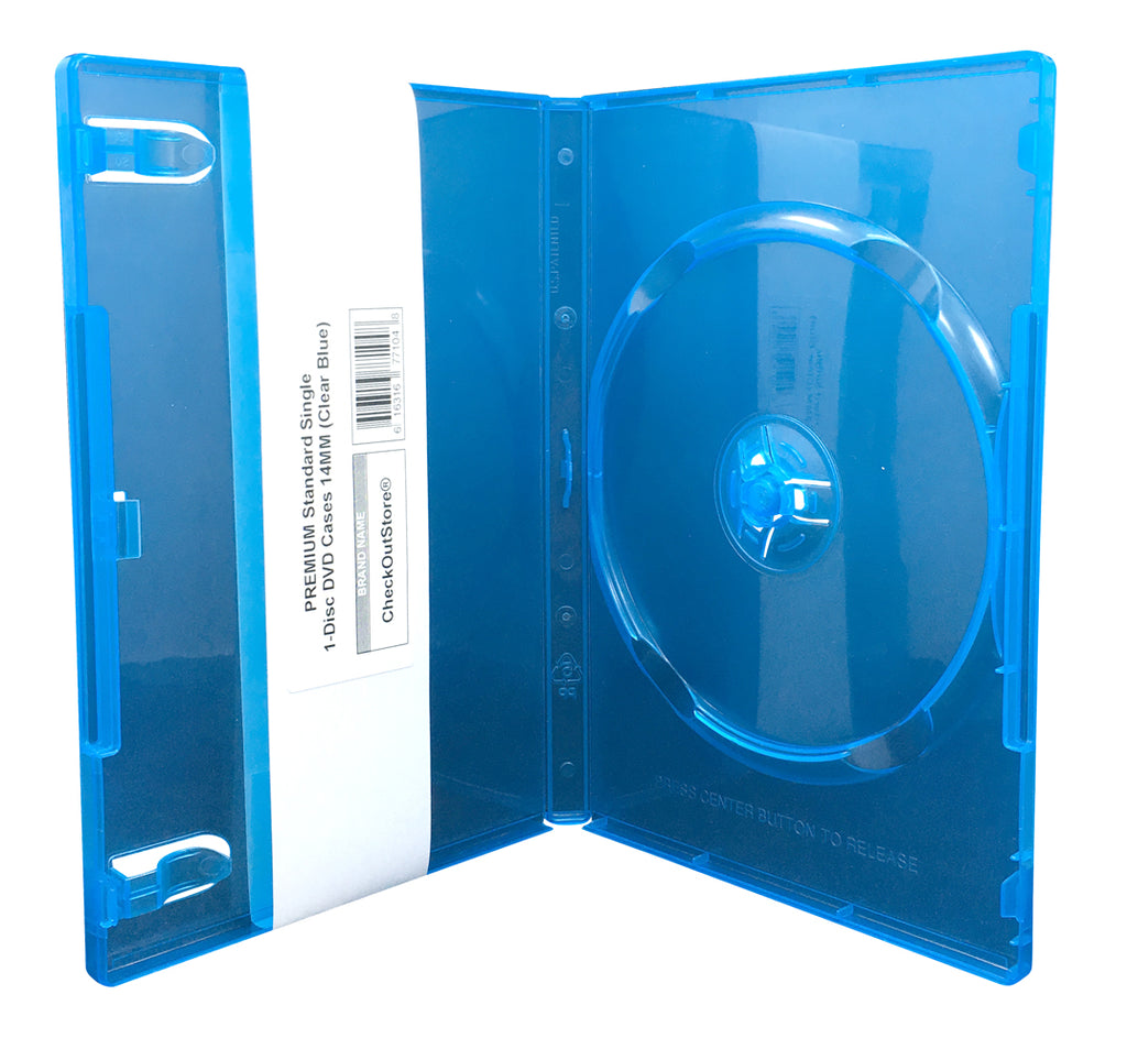 100) CheckOutStore Premium Standard Double 2-Disc DVD Cases 14mm