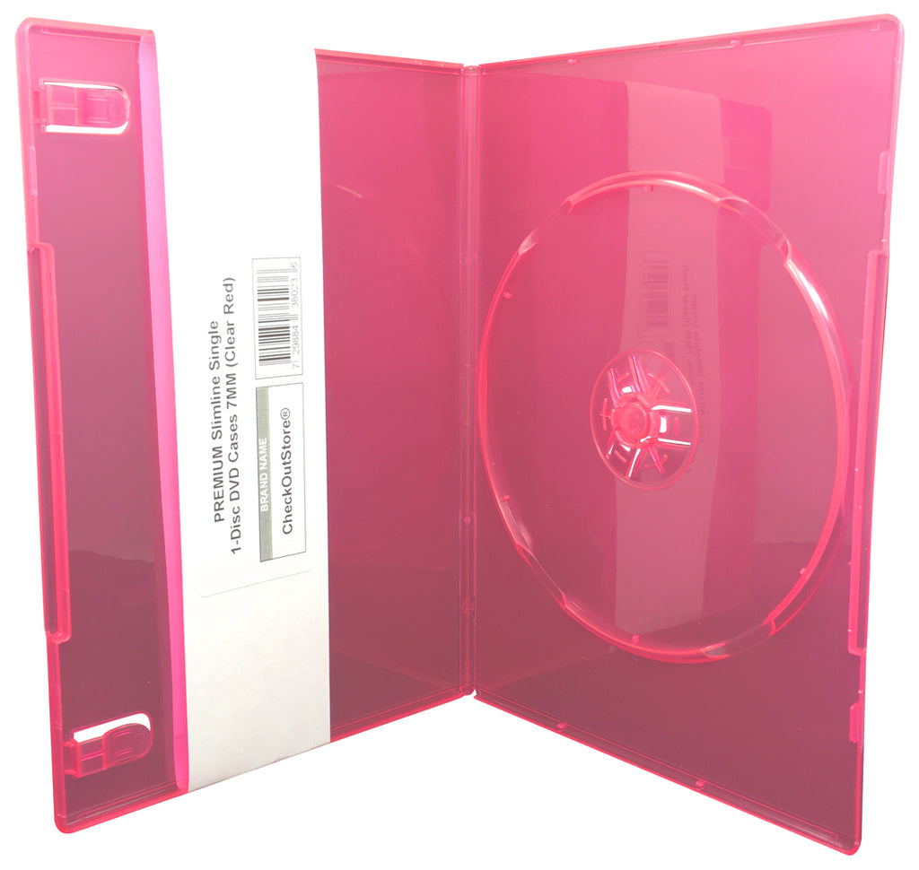 400) CheckOutStore Clear Compact Slim Round ClamShell CD/DVD Case with Lock  on Top (Clear) 